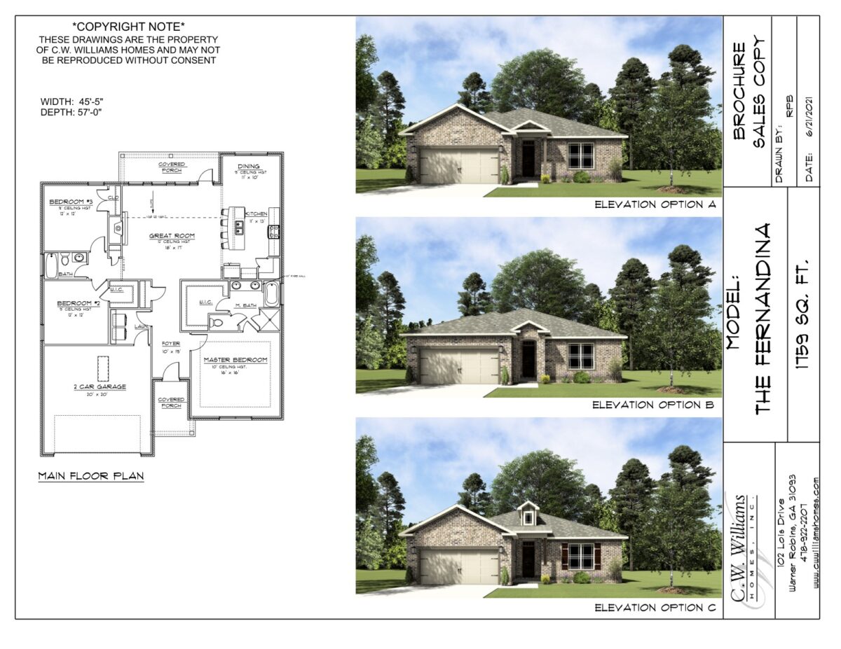 Floorplans CW Williams